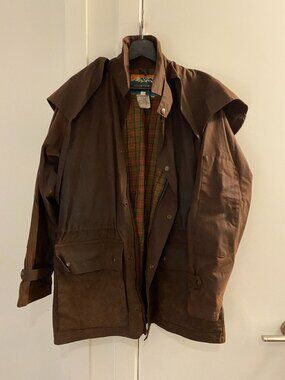 VINTAGE MOUNTAIN MAC AUSTRALIA WAX BROWN JACKET HUNTING SIZE MEDIUM